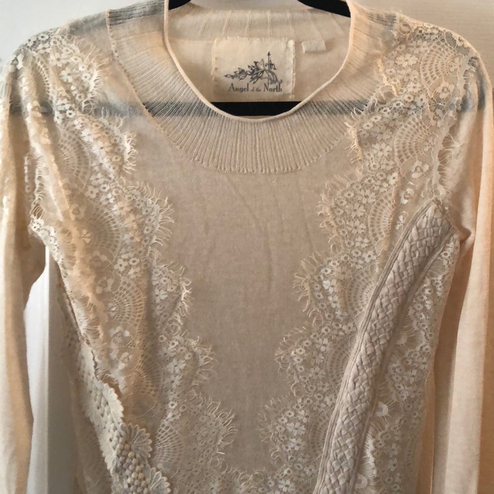 Anthropologie Angel of the North Sweater